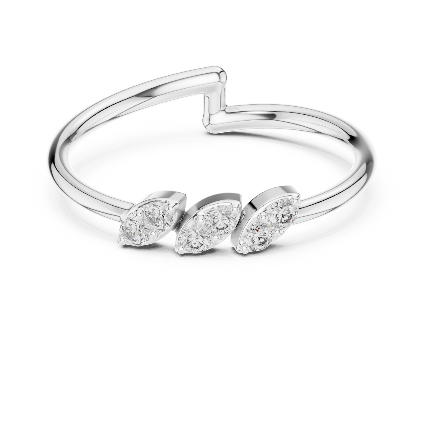 Beautiful Ring Minimal Design - Diamond Spark Premium Silver - Luxury Crafted For You