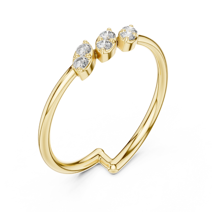 Beautiful Ring Minimal Design - Diamond Spark Premium Silver - Luxury Crafted For You