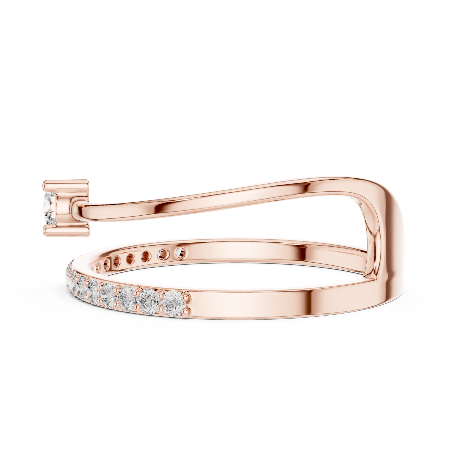 Editorial Diamond Open Ring | Sculptural Wrap Band | Lab Grown Designer Fine Jewelry (Copy)