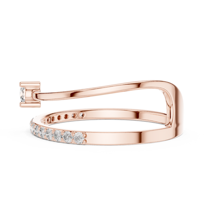 Editorial Diamond Open Ring | Sculptural Wrap Band | Lab Grown Designer Fine Jewelry (Copy)