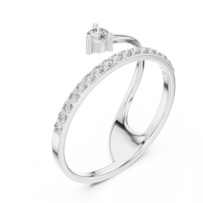 Editorial Diamond Open Ring | Sculptural Wrap Band | Lab Grown Designer Fine Jewelry (Copy)
