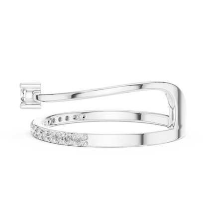 Editorial Diamond Open Ring | Sculptural Wrap Band | Lab Grown Designer Fine Jewelry (Copy)