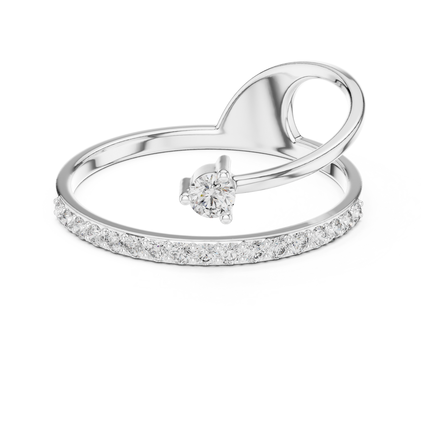 Editorial Diamond Open Ring | Sculptural Wrap Band | Lab Grown Designer Fine Jewelry (Copy)