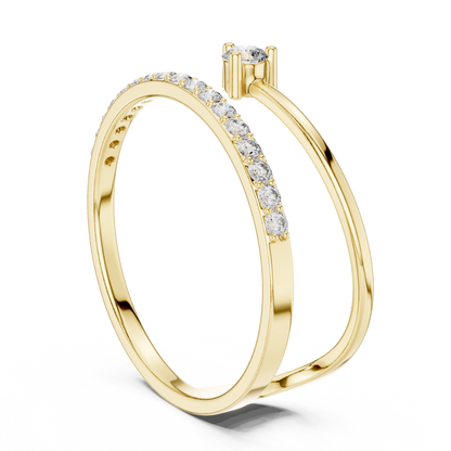 Editorial Diamond Open Ring | Sculptural Wrap Band | Lab Grown Designer Fine Jewelry (Copy)
