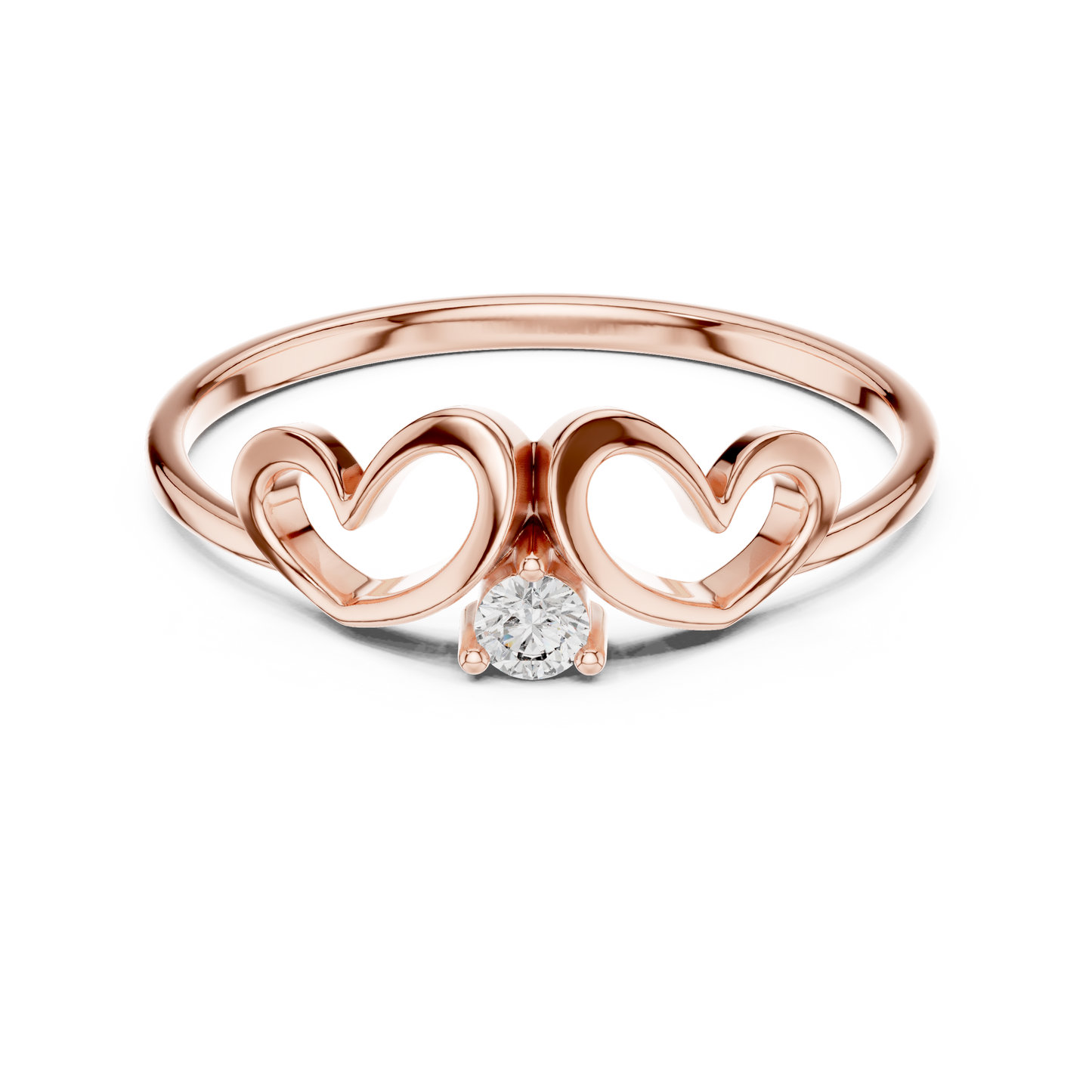 Love shaped diamond ring - Pure Silver eternal shine - Promise forever in every sparkle