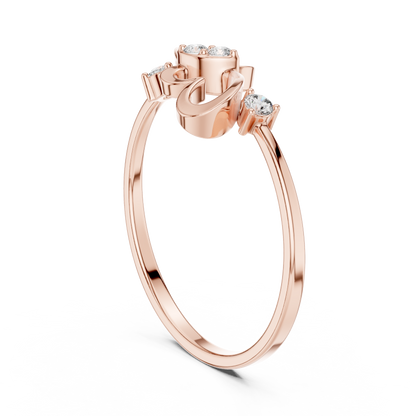 Heart Infinity Diamond Ring | Timeless Sculptural Design | Moissanite Diamond  925 Sterling Silver Gold Heirloom Jewelry