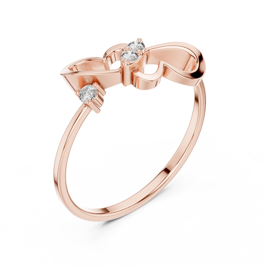 Heart Infinity Diamond Ring | Timeless Sculptural Design | Moissanite Diamond  925 Sterling Silver Gold Heirloom Jewelry