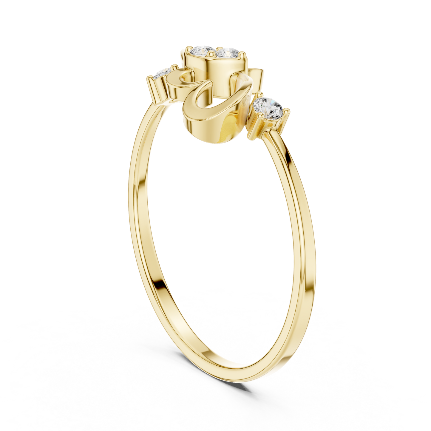 Heart Infinity Diamond Ring | Timeless Sculptural Design | Moissanite Diamond  925 Sterling Silver Gold Heirloom Jewelry