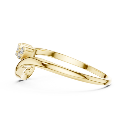 Premium Diamond Curve Ring | Luxury Silver Twist Finish | A Statement Of Subtle Sophistication