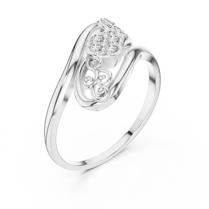 Antique Inspired Diamond Ring | Ornate Floral Gold Design | Heirloom Quality Romantic Statement Jewelry