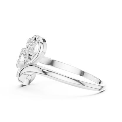 Antique Inspired Diamond Ring | Ornate Floral Gold Design | Heirloom Quality Romantic Statement Jewelry