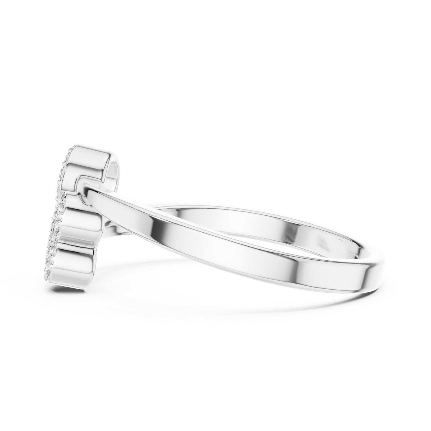 Romantic Symbolic Beauty | Diamond Open Ring | Exclusive Gold Heart Jewelry Style