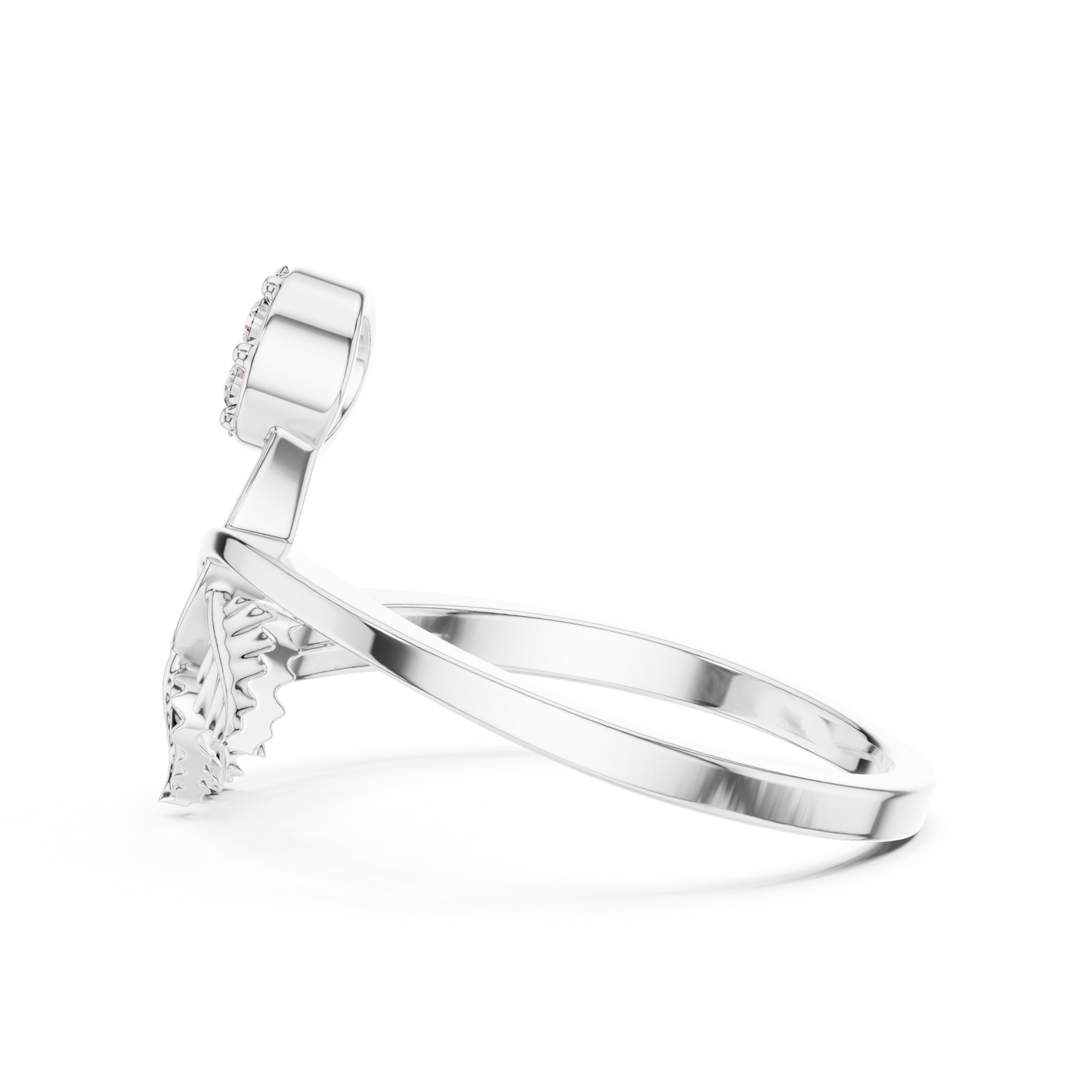 Botanical Diamond Cluster Ring | Modern Gold Nature Jewelry | Romantic Minimal Engagement Ring