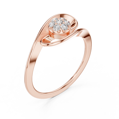 Gallery Worth Diamond Ring | Abstract Floral Geometry | Ultra Rare Moissanite Diamond 925 Sterling Silver