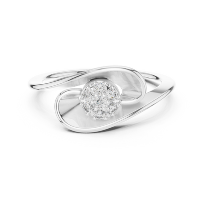 Gallery Worth Diamond Ring | Abstract Floral Geometry | Ultra Rare Moissanite Diamond 925 Sterling Silver