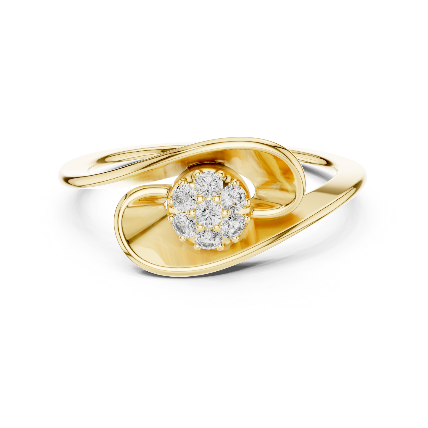 Gallery Worth Diamond Ring | Abstract Floral Geometry | Ultra Rare Moissanite Diamond 925 Sterling Silver