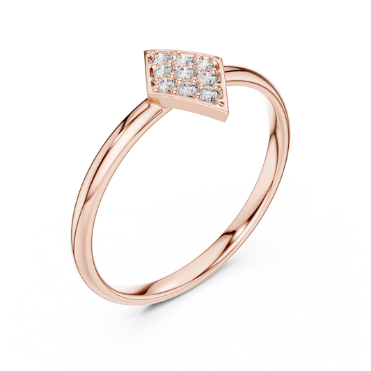Premium Diamond Ring | Square Geometric Cluster | Elegant Fine Jewelry With Contemporary Luxury Feel