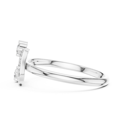 Om Diamond Statement Ring | Silver Rose Plated Craftsmanship | Elegant Spiritual Luxury Gift Jewelry