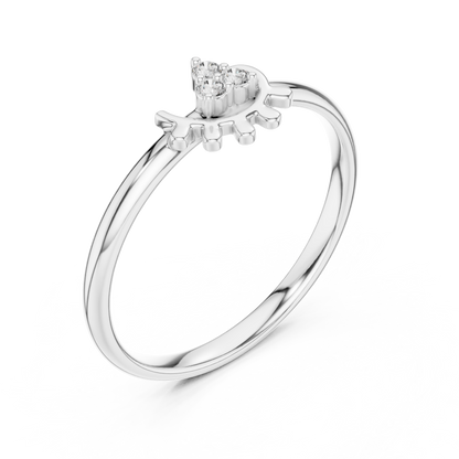 Ultra Fine Diamond | Designer 925 Sterling Silver  Ring | Luxury Expression Of Pure Refinement