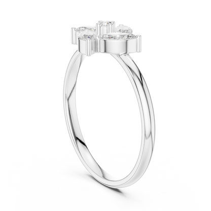 Marquise Diamond Cluster Ring | Moissanite Diamond Floral Design | Elegant Engagement Gift For Her