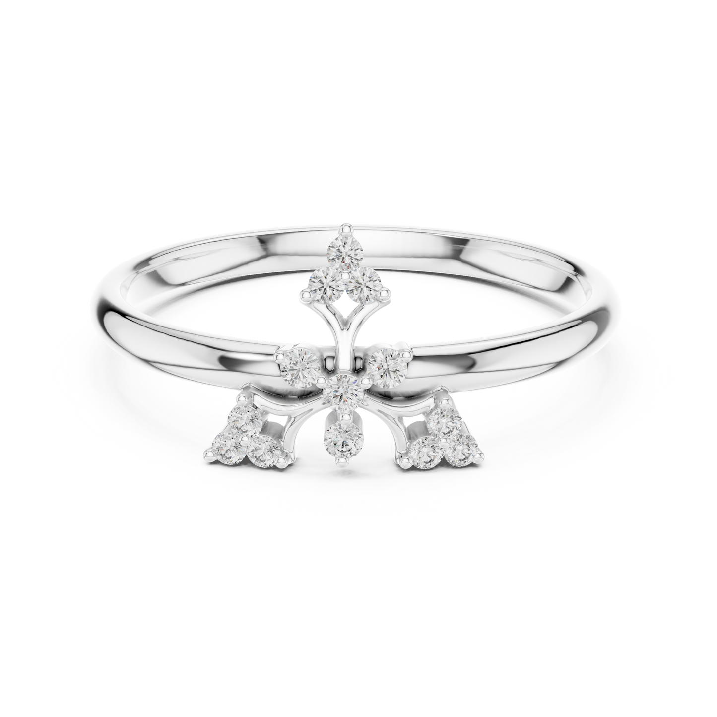 Stylish Floral Diamond Rings | Fine Silver Rose Plated Jewelry | Made For Elegant Everyday Glamour