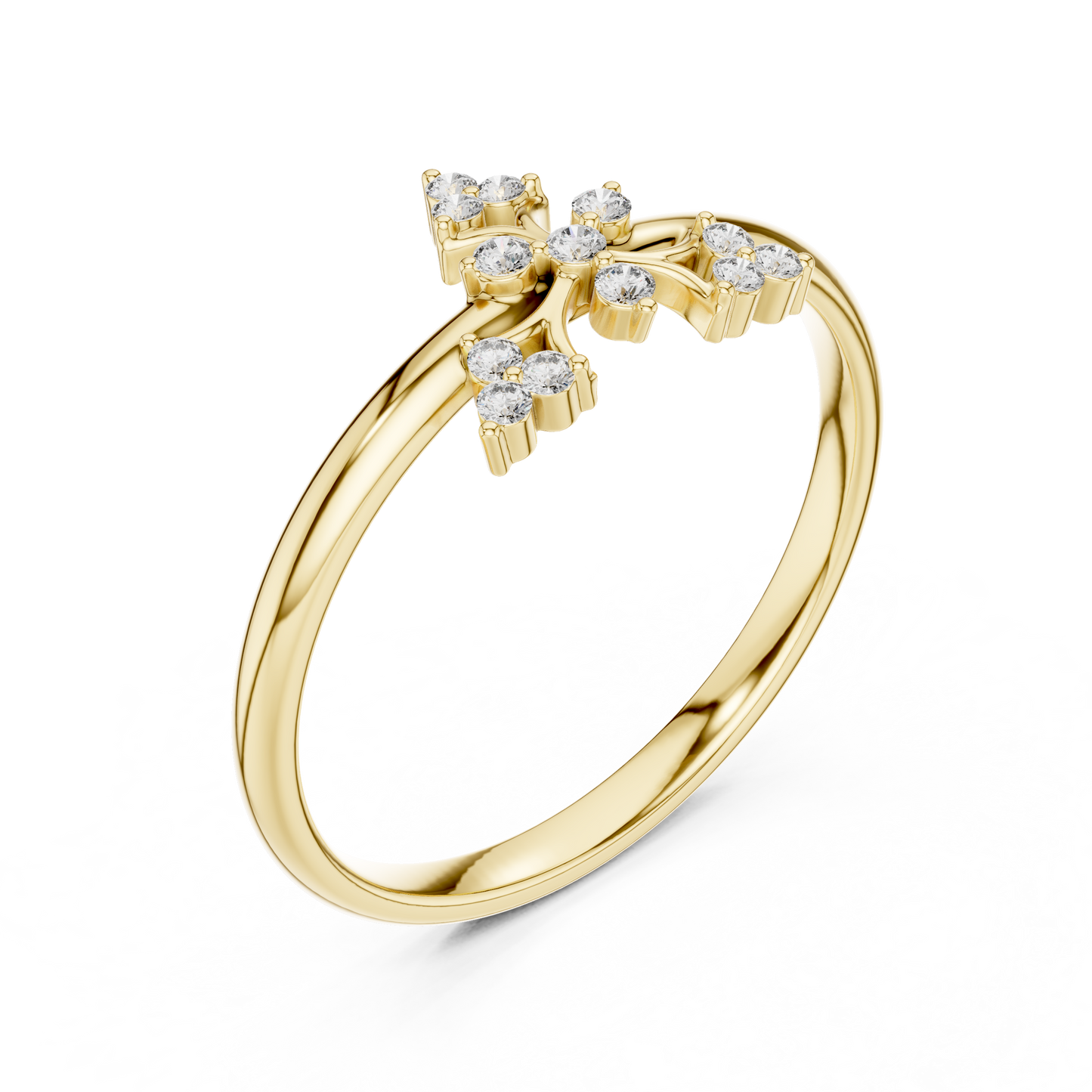 Stylish Floral Diamond Rings | Fine Silver Rose Plated Jewelry | Made For Elegant Everyday Glamour