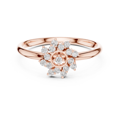 Floral inspired diamond ring - Royal shine premium craft - An expression of forever bond