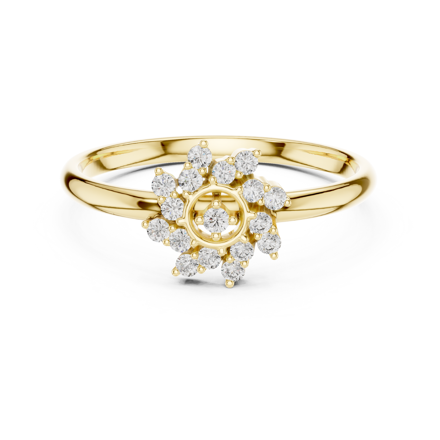 Floral inspired diamond ring - Royal shine premium craft - An expression of forever bond