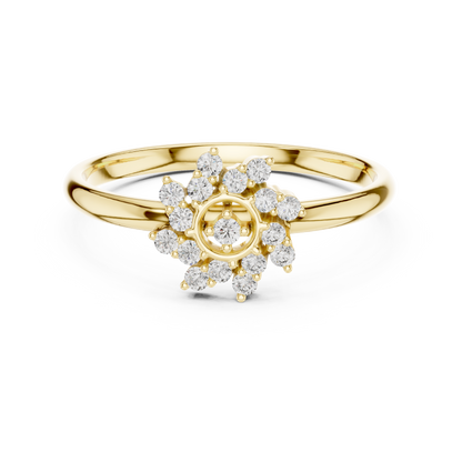 Floral inspired diamond ring - Royal shine premium craft - An expression of forever bond