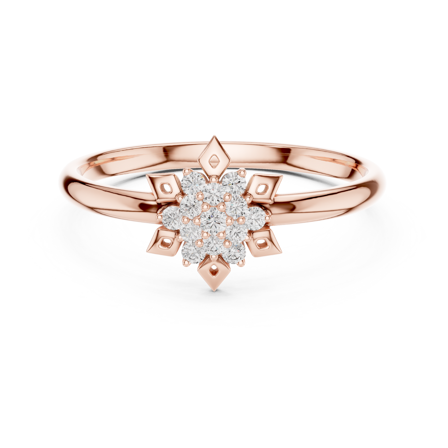 Exclusive floral diamond ring | enhanced with royal finish | style that speaks sophistication