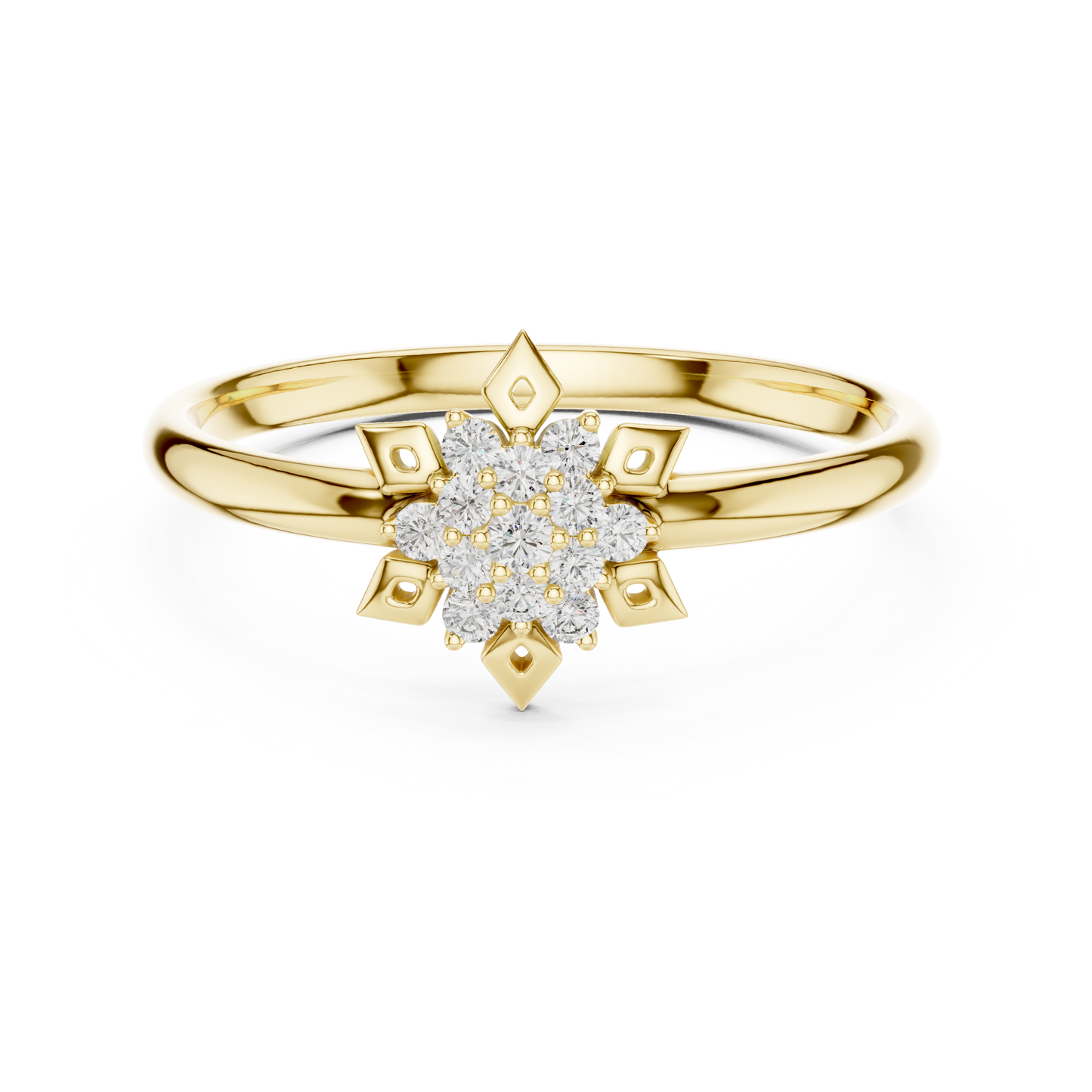 Exclusive floral diamond ring | enhanced with royal finish | style that speaks sophistication