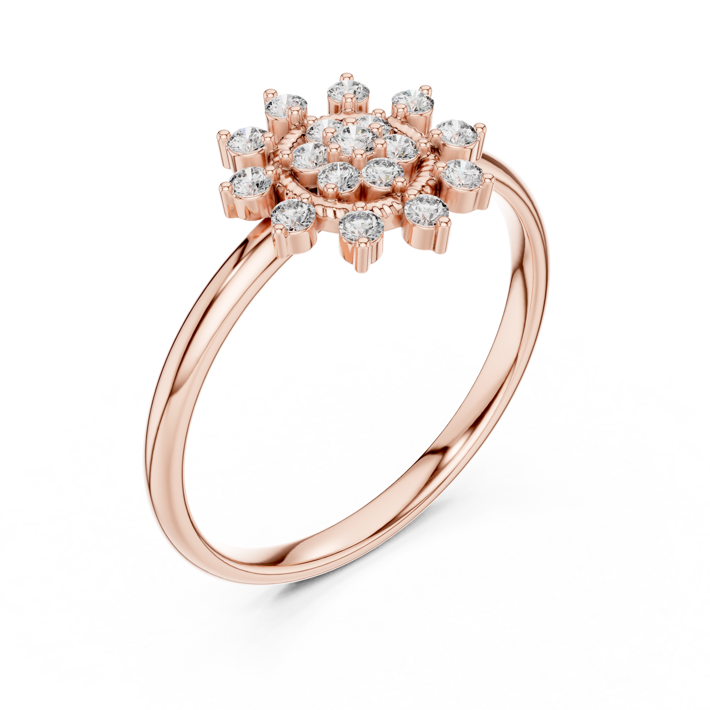 Radiant floral diamond ring - crafted to celebrate love elegance - brilliance forever moments beautifully