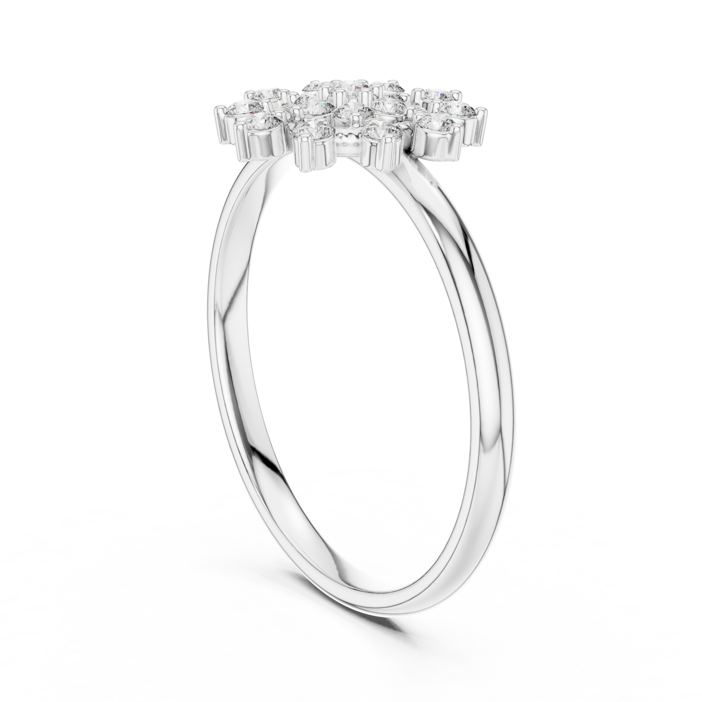 Radiant floral diamond ring - crafted to celebrate love elegance - brilliance forever moments beautifully