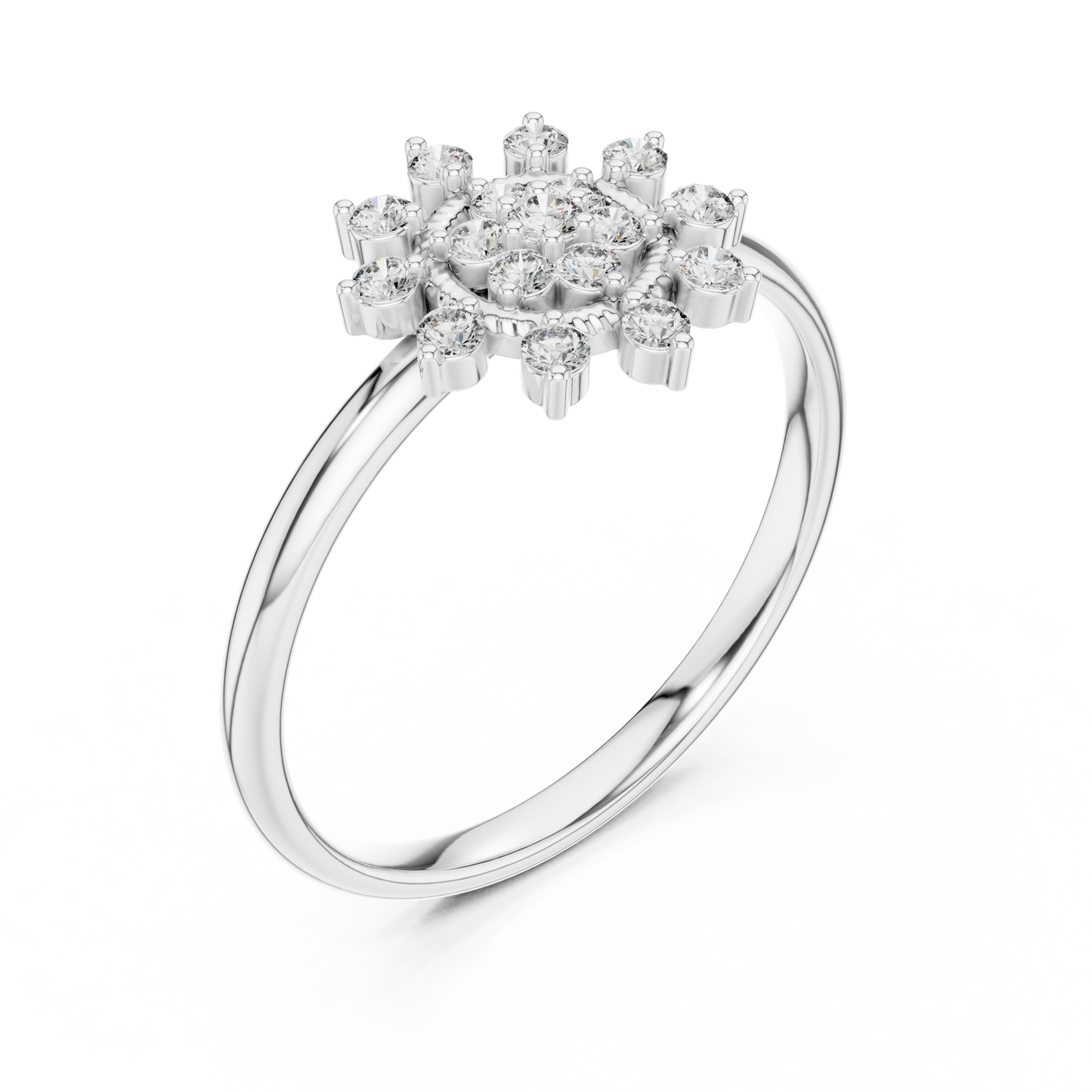 Radiant floral diamond ring - crafted to celebrate love elegance - brilliance forever moments beautifully