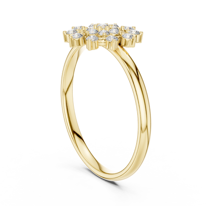 Radiant floral diamond ring - crafted to celebrate love elegance - brilliance forever moments beautifully