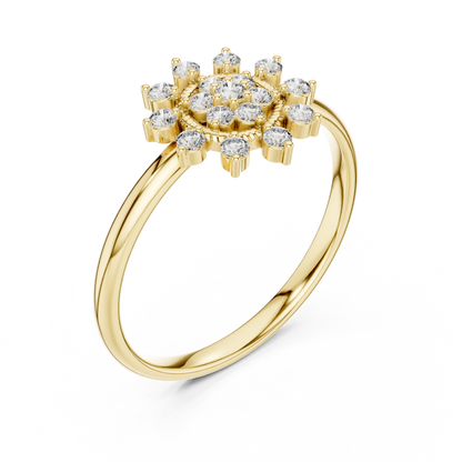 Radiant floral diamond ring - crafted to celebrate love elegance - brilliance forever moments beautifully