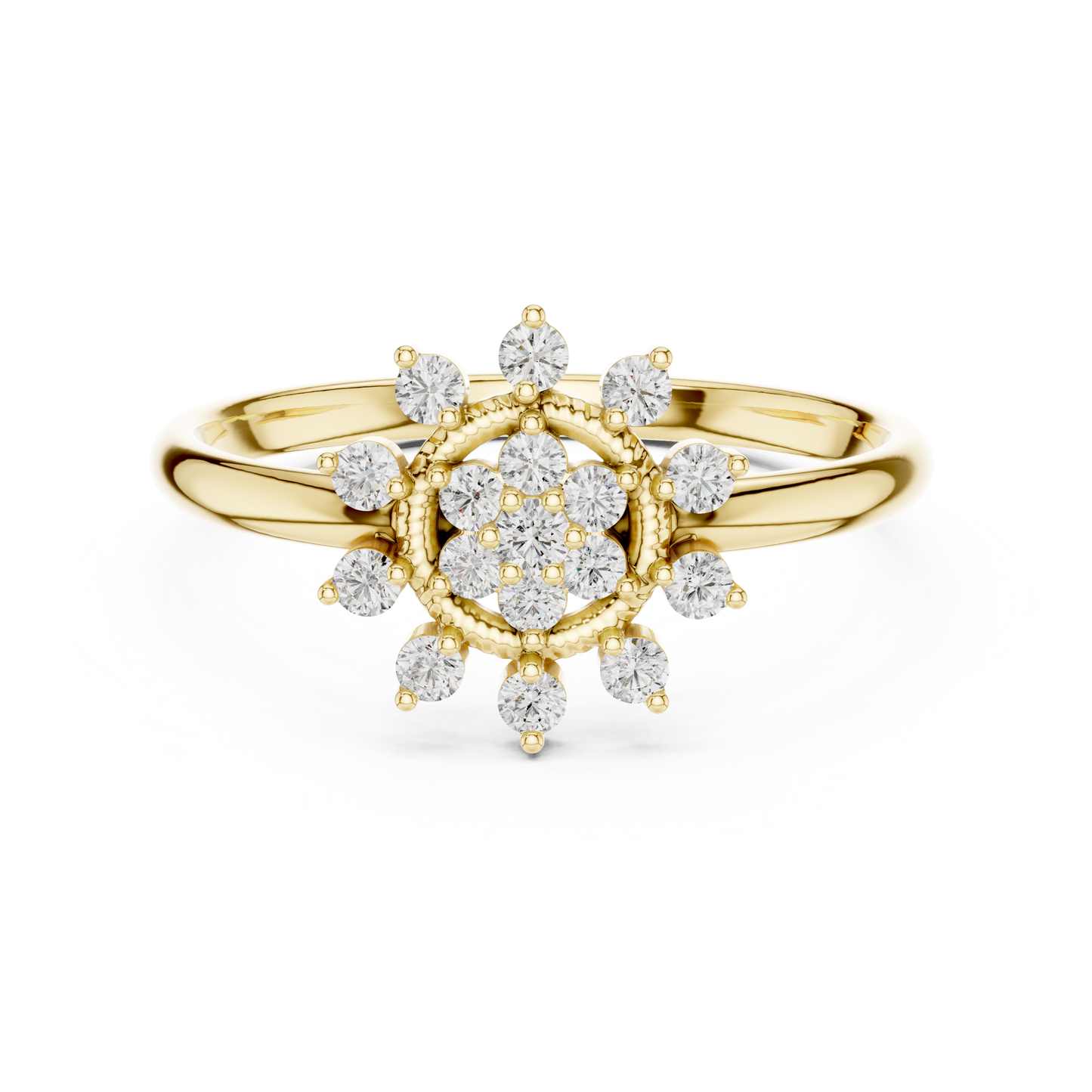 Radiant floral diamond ring - crafted to celebrate love elegance - brilliance forever moments beautifully
