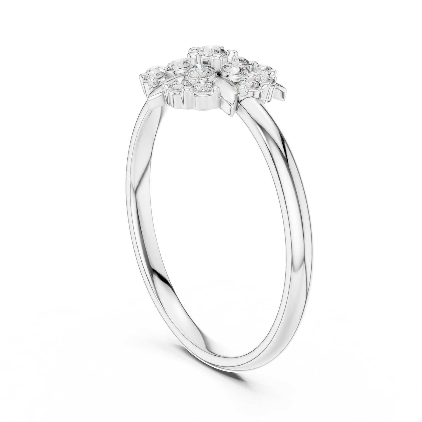 Brilliant floral diamond design / premium 925 Sterling Silver craftsmanship shines / elegance made for forever moments