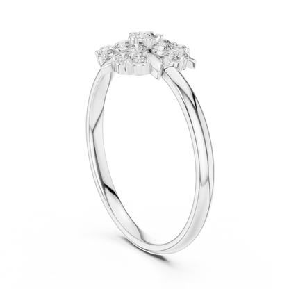 Brilliant floral diamond design / premium 925 Sterling Silver craftsmanship shines / elegance made for forever moments