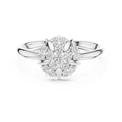 Brilliant floral diamond design / premium 925 Sterling Silver craftsmanship shines / elegance made for forever moments