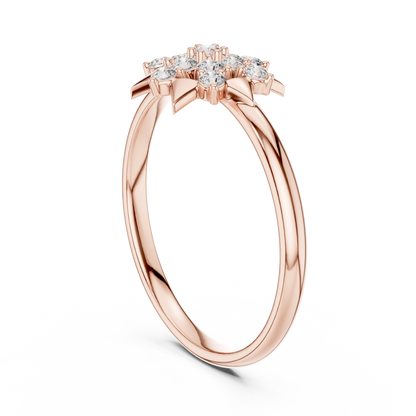 Cosmic Star Diamond Ring - Premium 925 Sterling Silver  Statement Jewelry - Romantic Anniversary Gift For Women