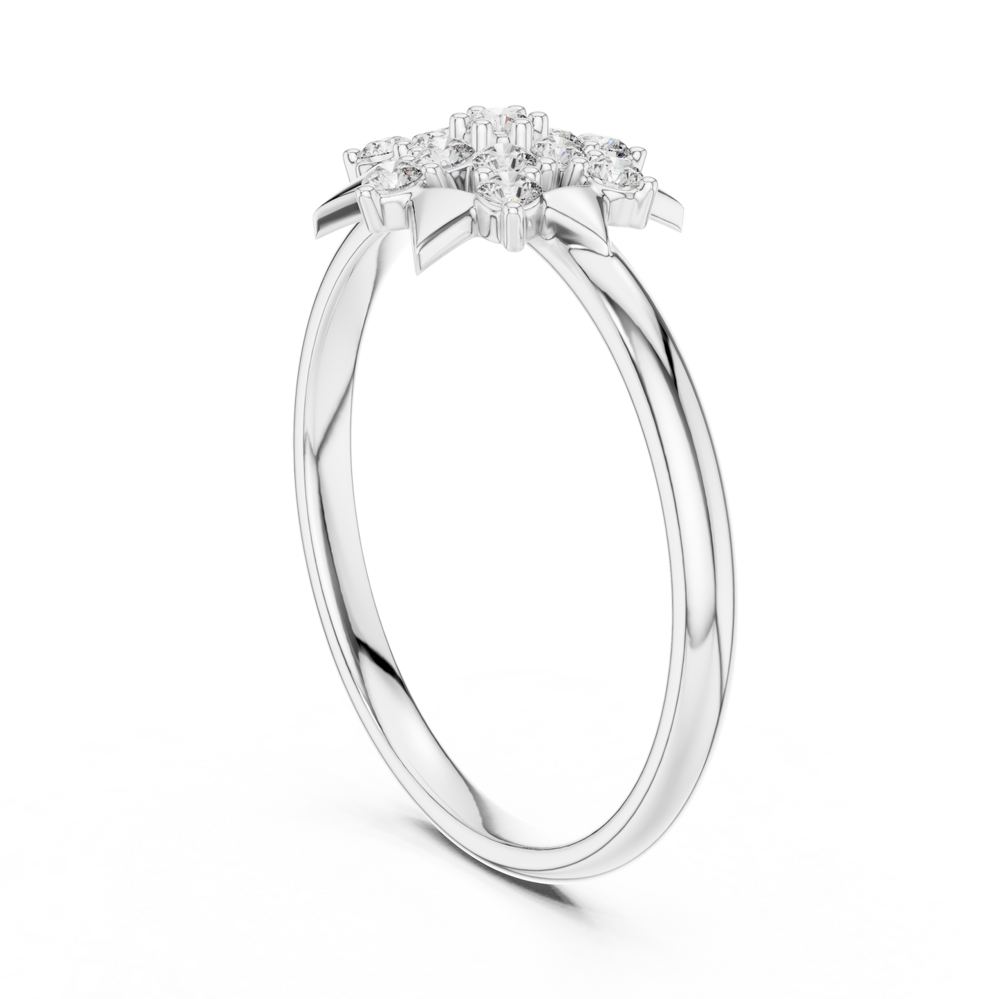 Cosmic Star Diamond Ring - Premium 925 Sterling Silver  Statement Jewelry - Romantic Anniversary Gift For Women