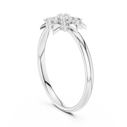 Cosmic Star Diamond Ring - Premium 925 Sterling Silver  Statement Jewelry - Romantic Anniversary Gift For Women