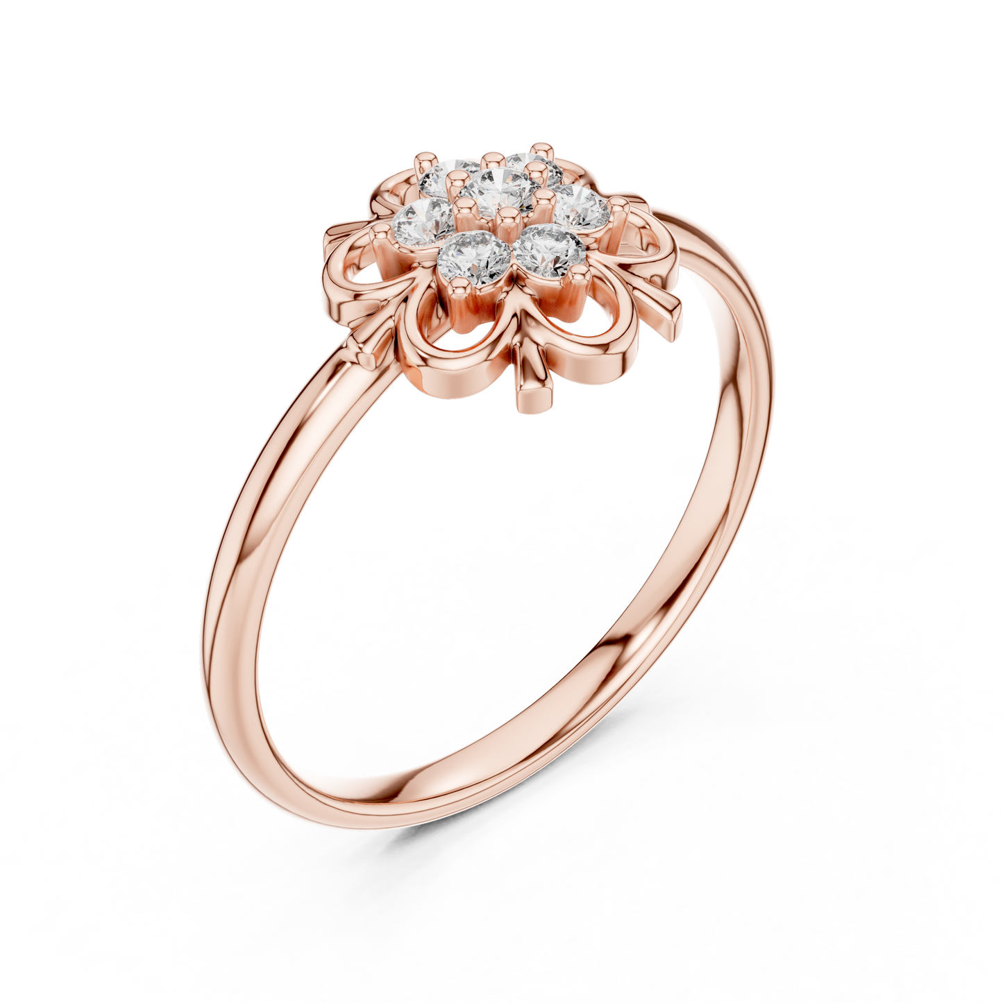 Aristocratic Floral Diamond Ring - Vintage 925 Sterling Silver Cluster Masterpiece - Legacy Jewelry Designed To Endure