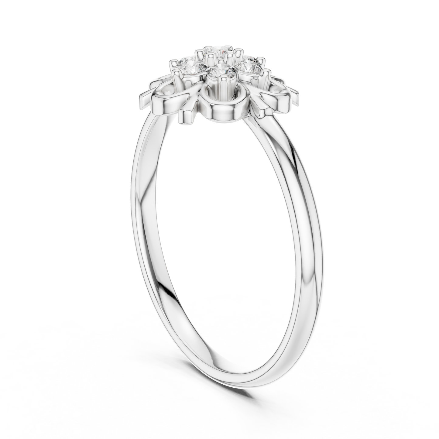 Aristocratic Floral Diamond Ring - Vintage 925 Sterling Silver Cluster Masterpiece - Legacy Jewelry Designed To Endure