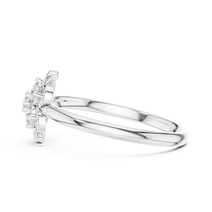 Aristocratic Floral Diamond Ring - Vintage 925 Sterling Silver Cluster Masterpiece - Legacy Jewelry Designed To Endure