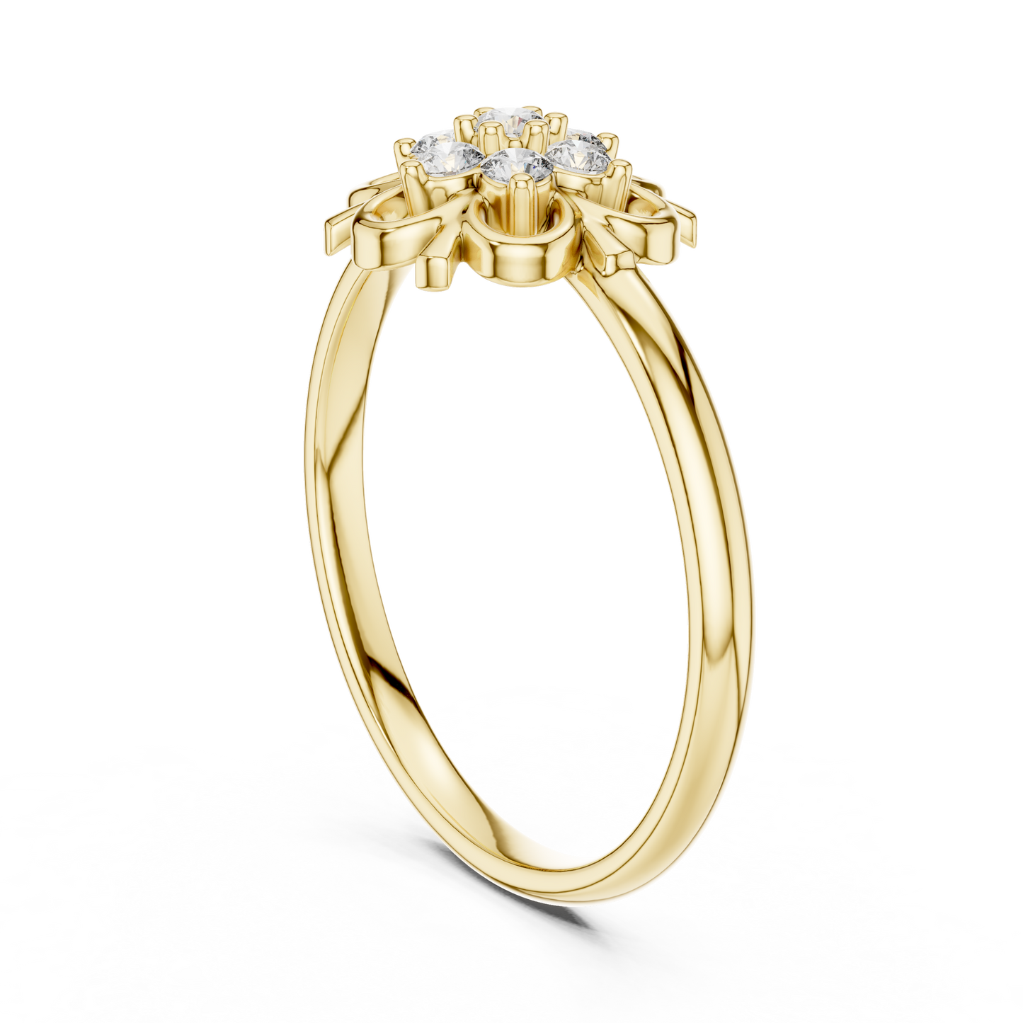 Aristocratic Floral Diamond Ring - Vintage 925 Sterling Silver Cluster Masterpiece - Legacy Jewelry Designed To Endure