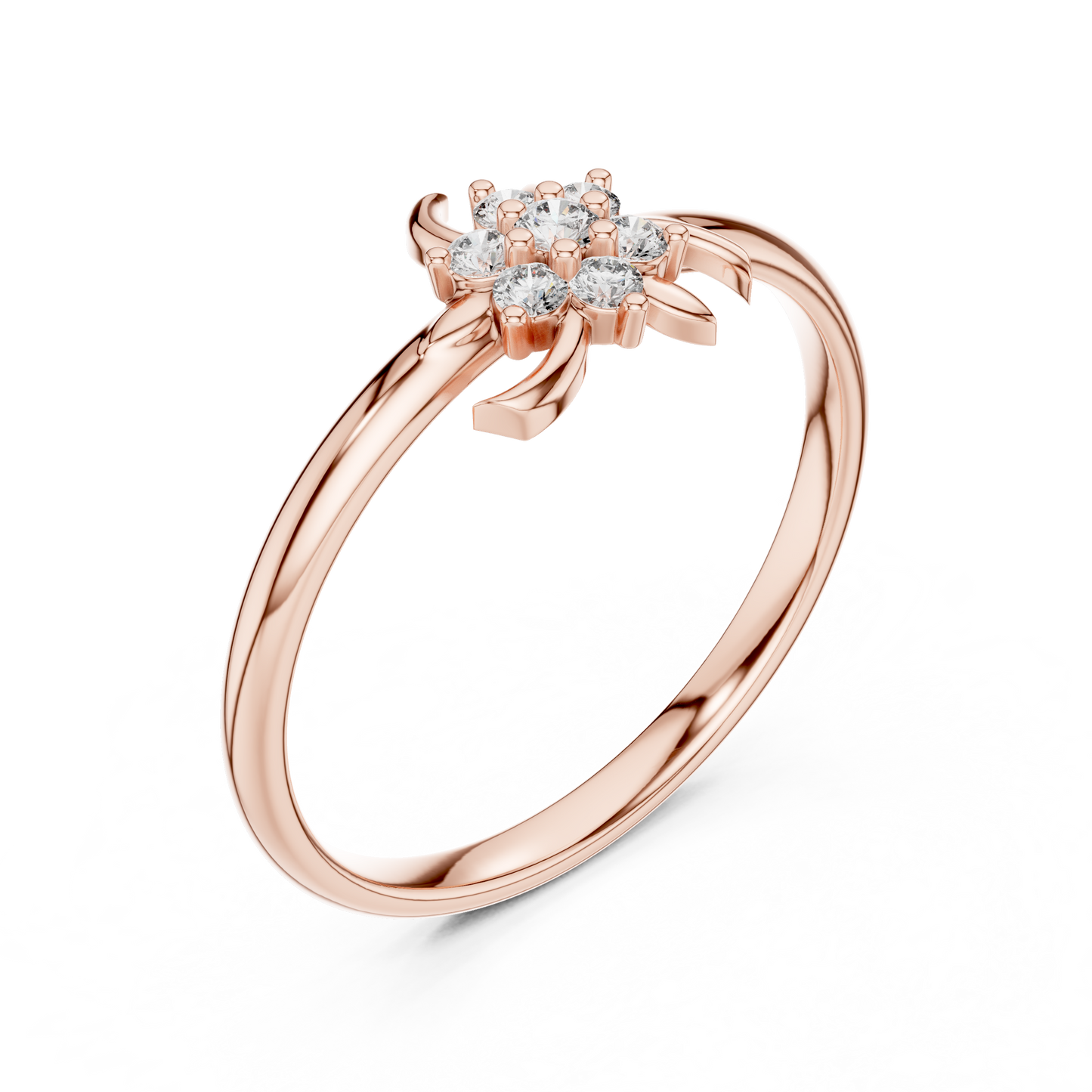 Lumière Bloom Diamond Ring | Fine 925 Sterling Silver Radiance | Soft Power Feminine Statement