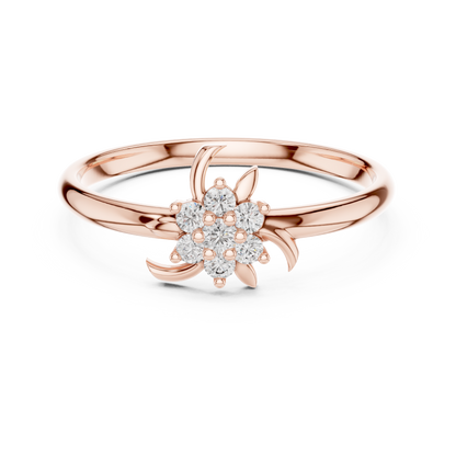Lumière Bloom Diamond Ring | Fine 925 Sterling Silver Radiance | Soft Power Feminine Statement