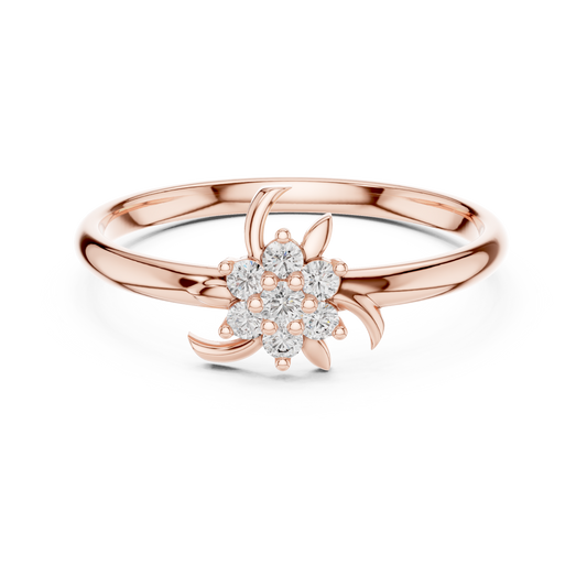 Lumière Bloom Diamond Ring | Fine Gold Radiance | Soft Power Feminine Statement